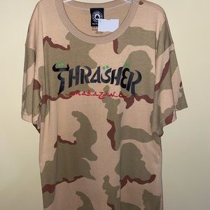 Thrasher Calligraphy Camo Tee